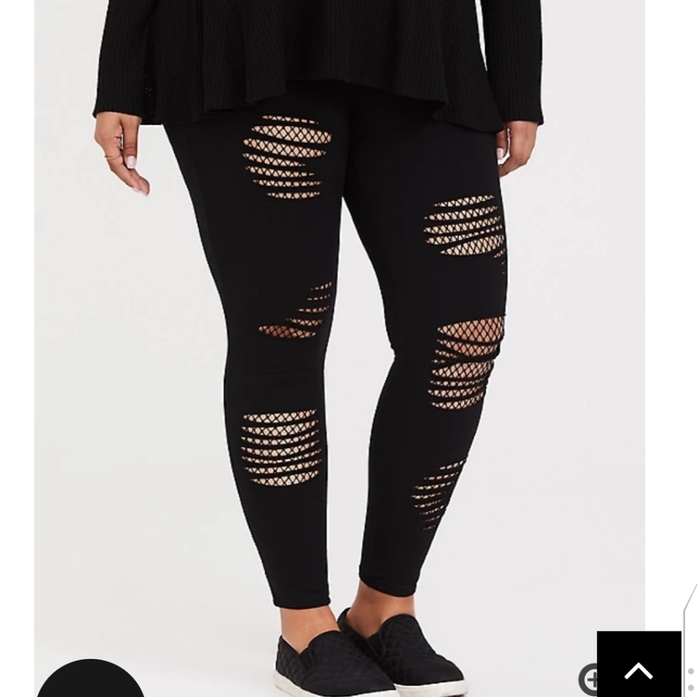 🆕SLASHED MESH UNDERLAY BLACK - PREMIUM LEGGING